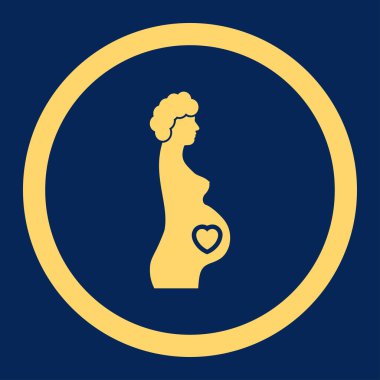 Hamile kadın yuvarlak vektör simgesi