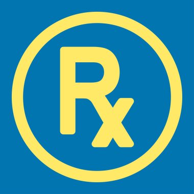 Reçete sembolü yuvarlak vektör simgesi