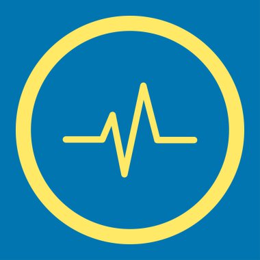 Nabız yuvarlak vektör simgesi