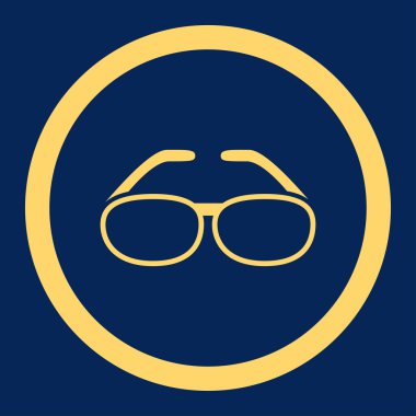 Gözlük yuvarlak vektör simgesi