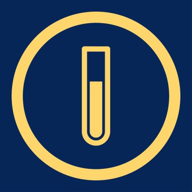 Test tüpü yuvarlak vektör simgesi