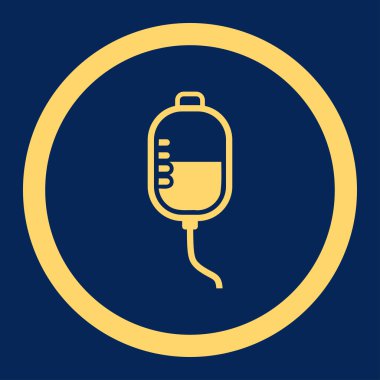 Terapi damlalık yuvarlak vektör simgesi