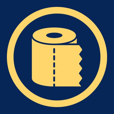 Tuvalet kağıdı rulo yuvarlak vektör simgesi