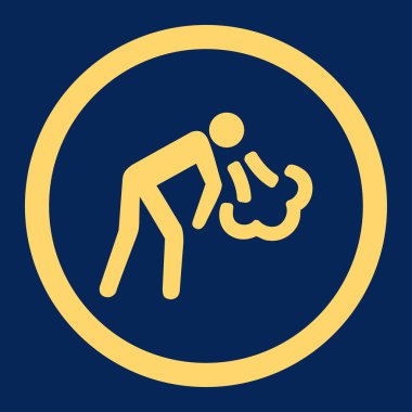 Yuvarlak vektör simge kusma