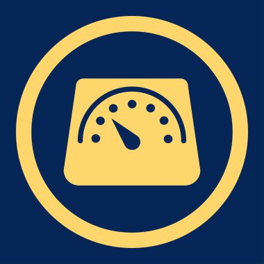 Ağırlık ölçer yuvarlak vektör simgesi