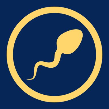 Zoosperm yuvarlak vektör simgesi