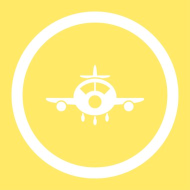 Uçak yuvarlak vektör simgesi