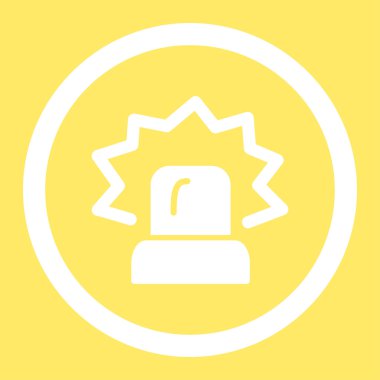 Alarm yuvarlak vektör simgesi