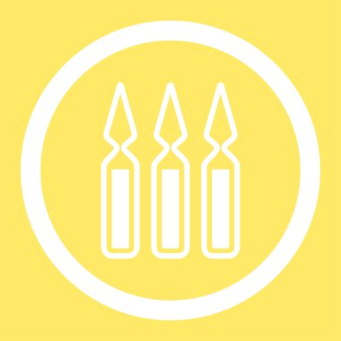 Ampul yuvarlak vektör simgesi