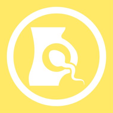 Suni tohumlama yuvarlak vektör simgesi