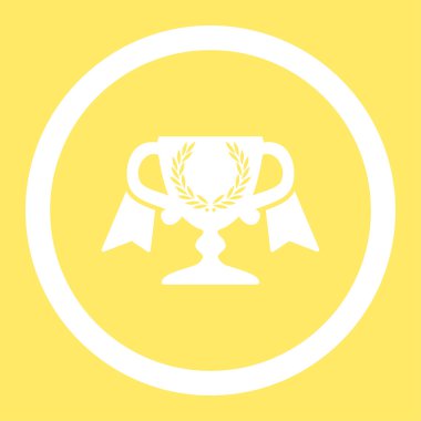 Ödülü Kupası yuvarlak vektör simgesi