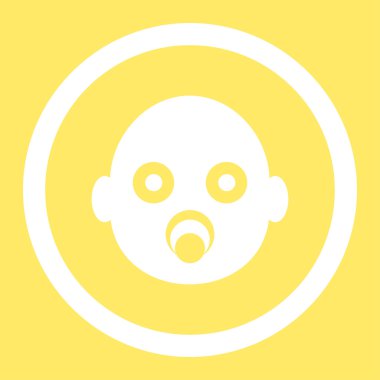 Bebek kafa vektör simge yuvarlak