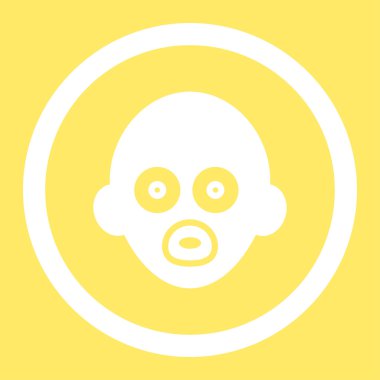 Bebek kafa vektör simge yuvarlak