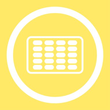 Blister yuvarlak vektör simgesi