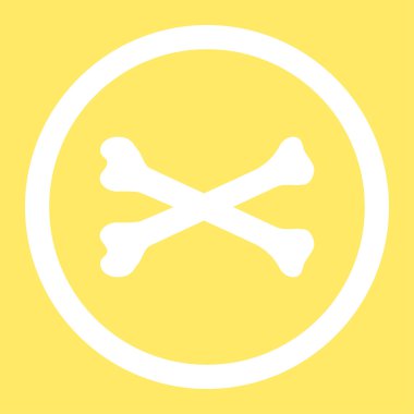 Kemikleri yuvarlak vektör simgesi