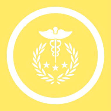Caduceus Logo yuvarlak vektör simge