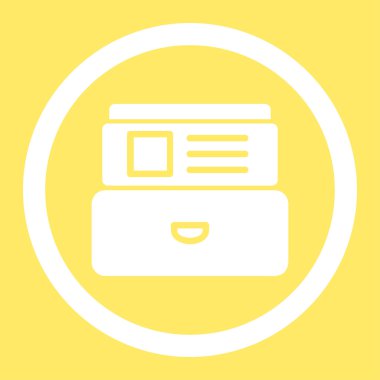 Dizin kutusunda yuvarlak vektör simgesi