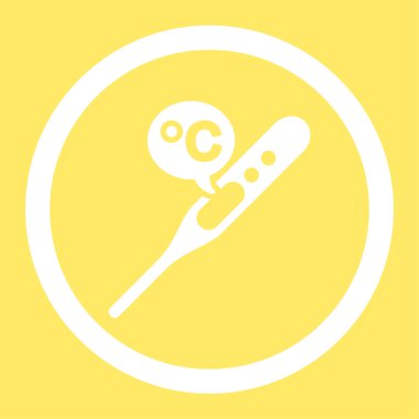 Celsius sıcaklık yuvarlak vektör simgesi