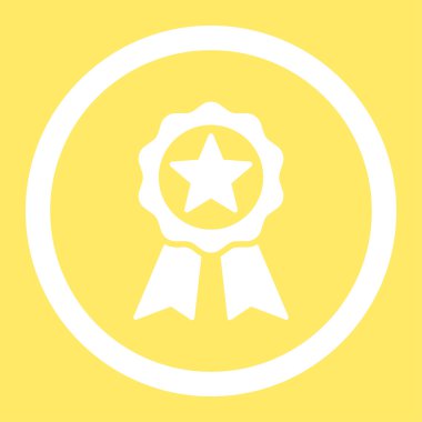 Vektör simge sertifikası mührüne yuvarlak