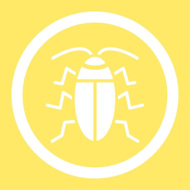 Hamam böceği yuvarlak vektör simgesi