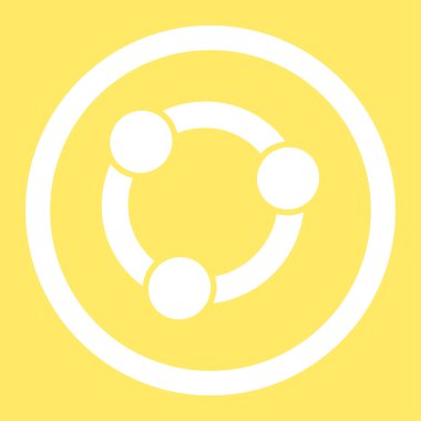 İşbirliği yuvarlak vektör simgesi