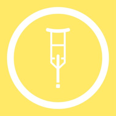 Koltuk değneği yuvarlak vektör simgesi