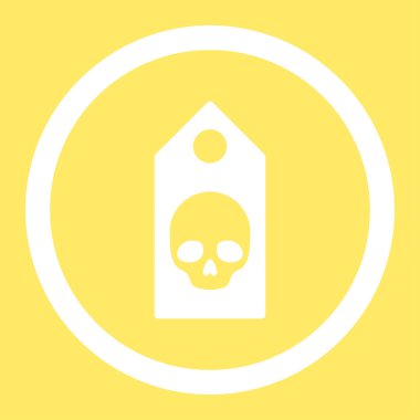 Ölüm kupon yuvarlak vektör simgesi