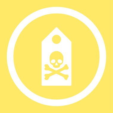 Ölüm işareti vektör simge yuvarlak