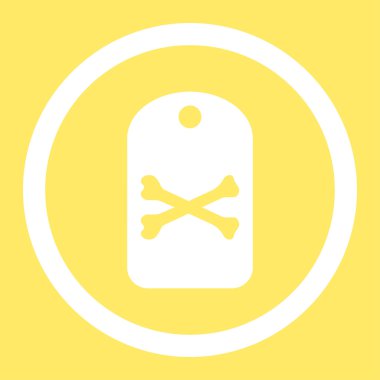 Ölüm etiketi vektör simge yuvarlak