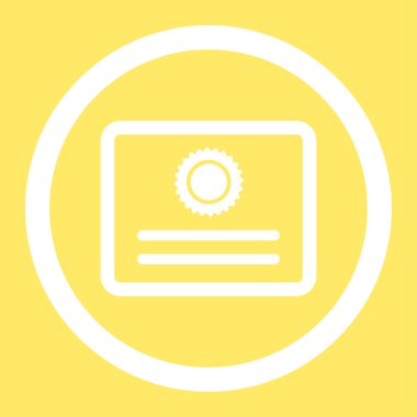 Diploma yuvarlak vektör simgesi