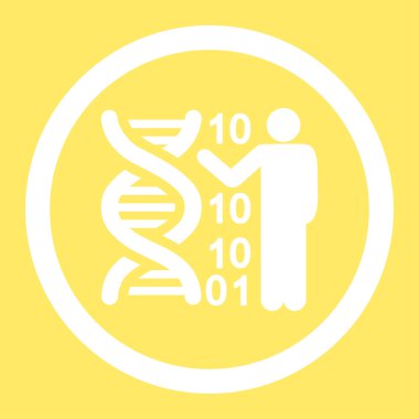 DNA kodu rapor vektör simge yuvarlak