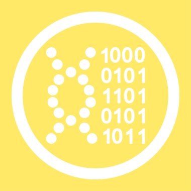 DNA kodu yuvarlak vektör simgesi