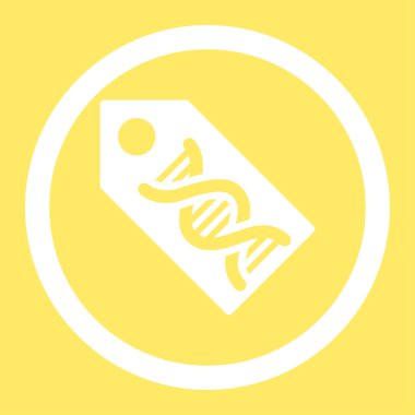 DNA işaret yuvarlak vektör simgesi