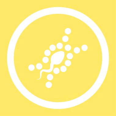 DNA çoğaltma yuvarlak vektör simgesi