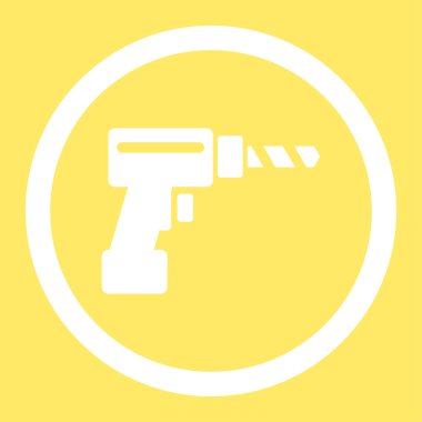 Matkap yuvarlak vektör simgesi