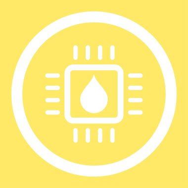 Analiz çip yuvarlak vektör simge damla