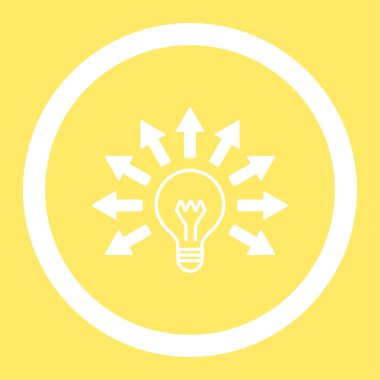 Elektrik ışığı yuvarlak vektör simgesi