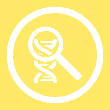 DNA yuvarlak vektör simge keşfetmek