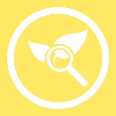 Doğal ilaçlar yuvarlak vektör simge keşfetmek