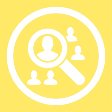 Hastalar yuvarlak vektör simge keşfetmek