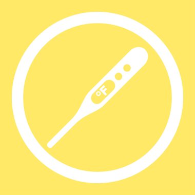 Fahrenheit termometre yuvarlak vektör simgesi