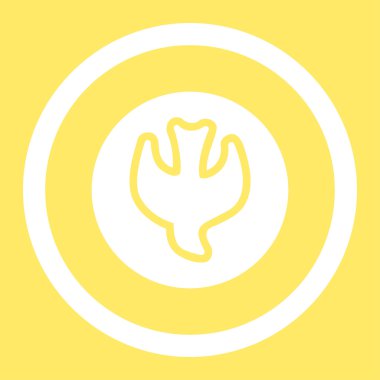 Düşen ruh yuvarlak vektör simgesi