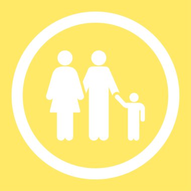 Aile yuvarlak vektör simgesi