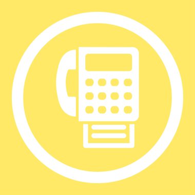 Yuvarlak vektör simge Faks