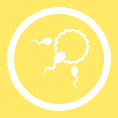 Fertilizasyon yuvarlak vektör simgesi