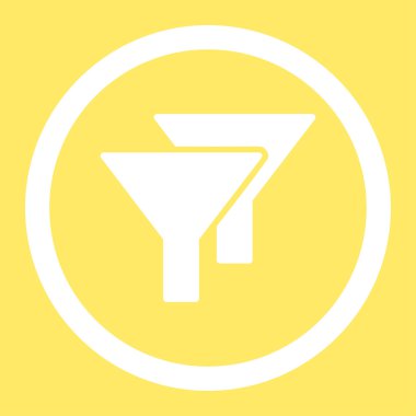 Filtreleri yuvarlak vektör simgesi