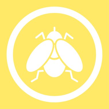 Sinek yuvarlak vektör simgesi