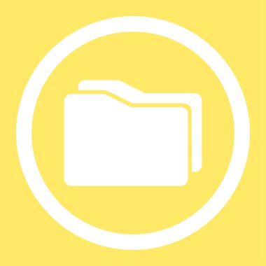 Klasörleri yuvarlak vektör simgesi