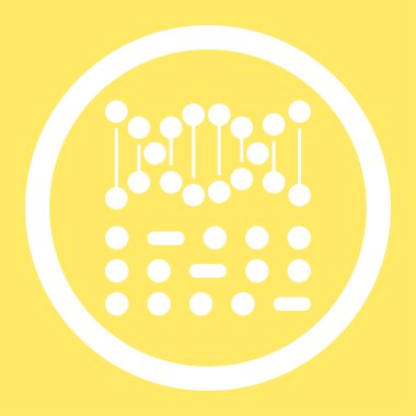 Genetik kod yuvarlak vektör simgesi