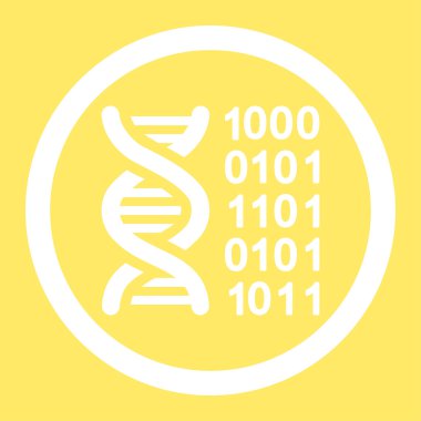 Genetik kod yuvarlak vektör simgesi